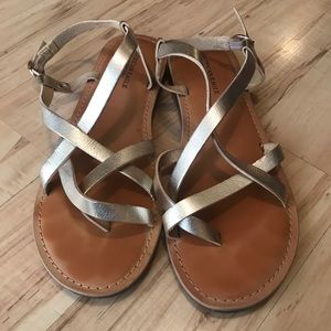 Sandals Gold American Eagle